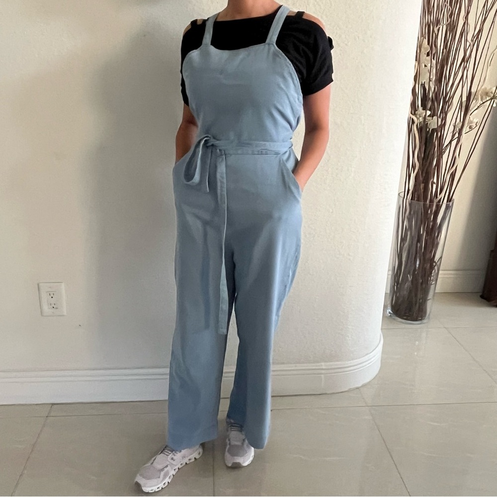 NWT MARINE LAYER Wide Leg Cropped Jumpsuit Size 10 - Picture 14 of 15